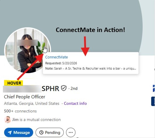 screenshot after connectmate