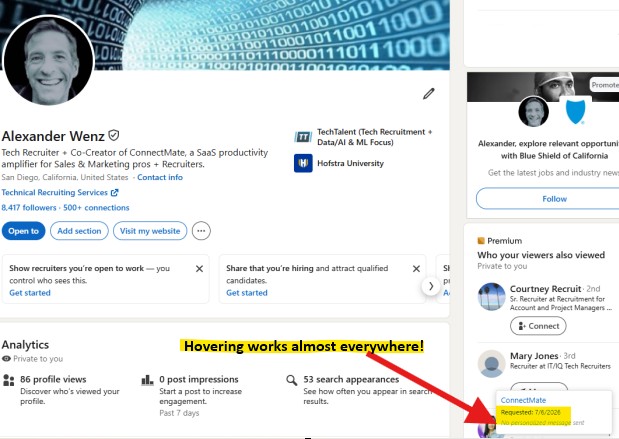 screenshot hover almost anywhere